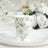 50-Pack Paper Cups 9oz White with Sage Green French Toile Print - Chic Disposable Floral Party Cups