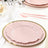 20-Pack Plastic Dinner Plates – 10" Blush Reef Design Party Plates – Elegant Disposable Tableware