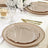 20-Pack Plastic Dinner Plates – 10" Taupe Reef Design Party Plates – Elegant Disposable Tableware