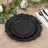 20-Pack Plastic Dessert Plates – 7inch Black Reef Design Appetizer Salad Party Plates