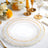 20 Pack Clear Reef Design Plastic Plates with Gold Rim – Dessert and Appetizer Party Plates