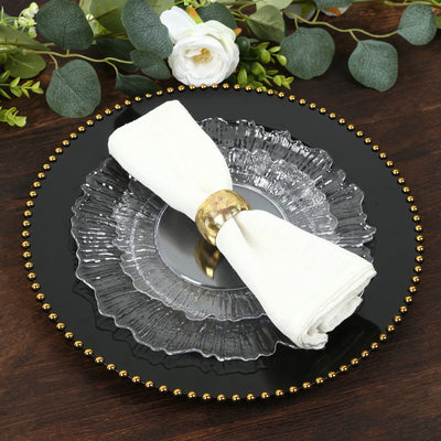 20-Pack Clear Reef Design Plastic Plates – 7" Dessert & Appetizer Party Plates – Elegant Disposable Tableware