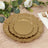 20-Pack Plastic Dessert Plates – 7inch Gold Reef Design Appetizer Salad Party Plates