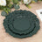 20-Pack Plastic Dessert Plates – 7inch Hunter Emerald Green Reef Design Appetizer