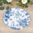 10-Pack French Toile Plastic Dinner Plates – Blue & White Floral