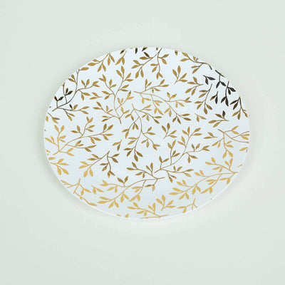 10-Pack Plastic Round Salad Dessert Plates 8" White