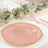 10-Pack Plastic Round Dinner Plates Dusty Rose with Gold Beaded Rim - Disposable Party Plates