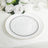 10-Pack Plastic Dessert Appetizer Plates in Clear with Black Beaded Rim