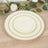10 Pack Plastic Dessert Appetizer Plates in Ivory with Gold Beaded Rim, Disposable