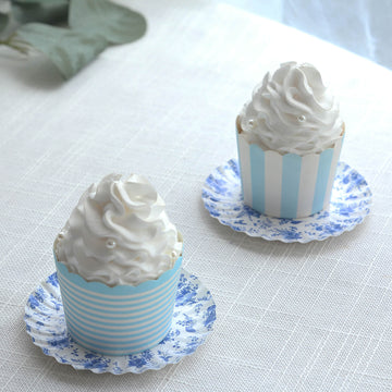 <h3 style="margin-left:0px;"><strong>Eco-Friendly White &amp; Blue Snack Plates With French Toile Pattern</strong>