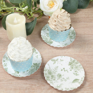 <h3 style="margin-left:0px;"><span style="background-color:transparent;color:#000000;">Charming and Elegant Mini Paper Plates With French Toile Pattern</span>