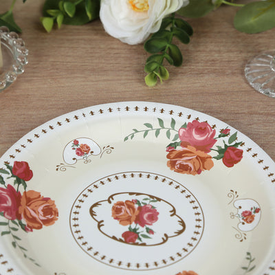 25-Pack Paper Round Dessert Plates 7" Ivory