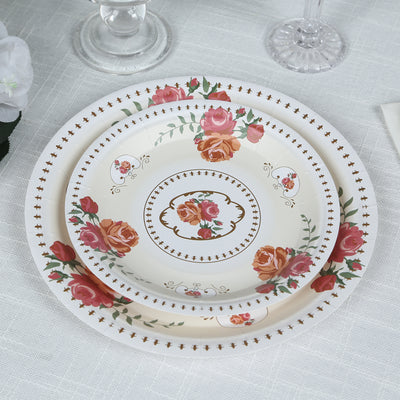 25-Pack Paper Round Dessert Plates 7" Ivory