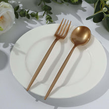 50 Pack Gold Heavy Duty Plastic Dessert Forks and Spoons, Shiny Disposable Silverware