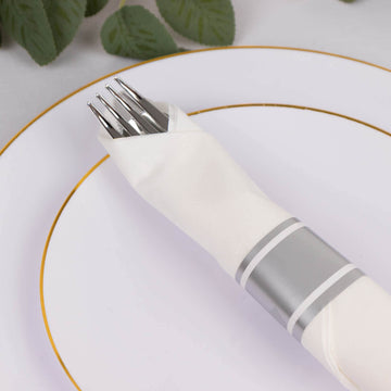 <span style="background-color:transparent;color:#000000;">Convenient and Stylish Silver Disposable Cutlery</span>