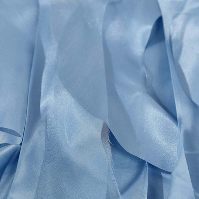 Taffeta Table Skirt 17ft Dusty Blue - Curly Willow Table Cover