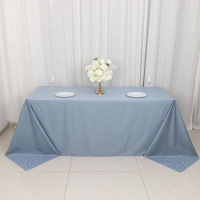 Scuba Rectangular Tablecloth 90"x132" Dusty Blue - Seamless Table Cover
