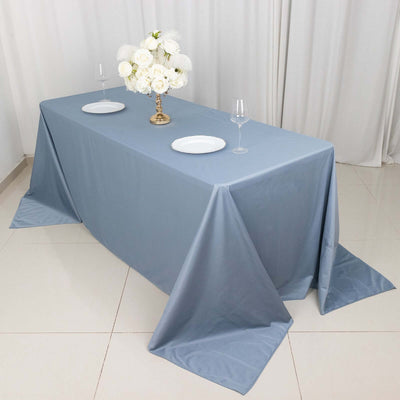 Scuba Rectangular Tablecloth 90"x132" Dusty Blue - Seamless Table Cover