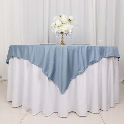 Scuba Square Table Overlay 70"x70" Dusty Blue - Wrinkle Free & Stain Resistant Table Topper
