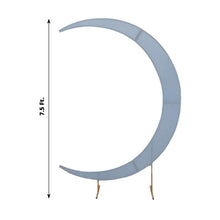 Dusty Blue Spandex Crescent Moon Chiara Backdrop Stand Cover, Wedding Arch Cover