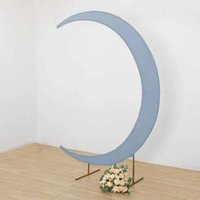 Dusty Blue Spandex Crescent Moon Chiara Backdrop Stand Cover, Wedding Arch Cover