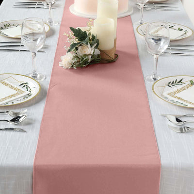 Polyester Table Runner 12"x108" Dusty Rose - Wrinkle-Resistant & Durable Table Decor