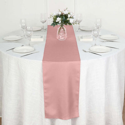 Polyester Table Runner 12"x108" Dusty Rose - Wrinkle-Resistant & Durable Table Decor