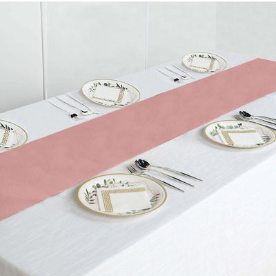 Polyester Table Runner 12"x108" Dusty Rose - Wrinkle-Resistant & Durable Table Decor