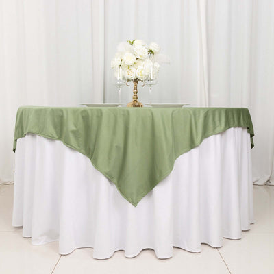 Scuba Square Table Overlay 70"x70" Dusty Sage Green - Wrinkle Free & Stain Resistant Table Topper