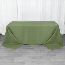 Dusty Sage Green Seamless Premium Polyester Rectangular Tablecloth 220GSM 90"x132" for 6 Foot Table With Floor-Length Drop