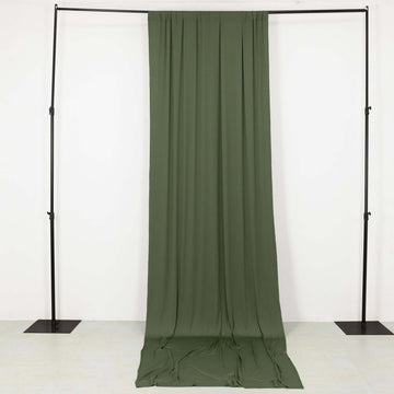 <strong>Elegant Dusty Sage Green Spandex Drapery Panel</strong>