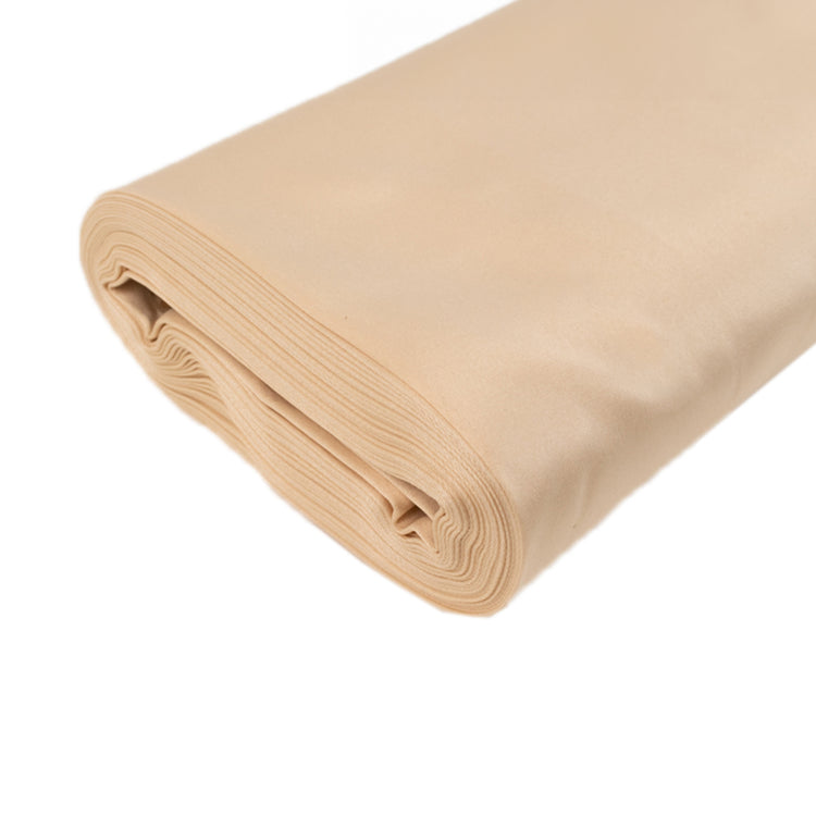 Beige Lamour Satin Fabric Bolt, Heavy Matte Satin Fabric By The Yard