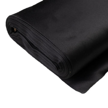 <h3 style="margin-left:0px;"><span style="background-color:transparent;color:#000000;">Elegant Black Lamour Satin Fabric Bolt</span>