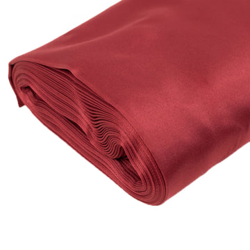 <h3 style="margin-left:0px;"><span style="background-color:transparent;color:#000000;">Elegant Burgundy Lamour Satin Fabric Bolt</span>