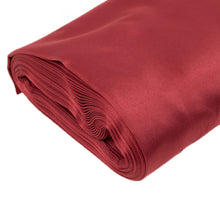 Burgundy Lamour Satin Fabric Bolt, Heavy Matte Satin Fabric By The Yard