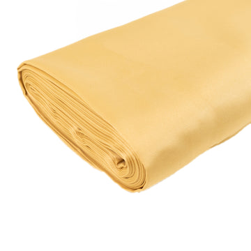 <h3 style="margin-left:0px;"><span style="background-color:transparent;color:#000000;">Elegant Champagne Lamour Satin Fabric Bolt</span>