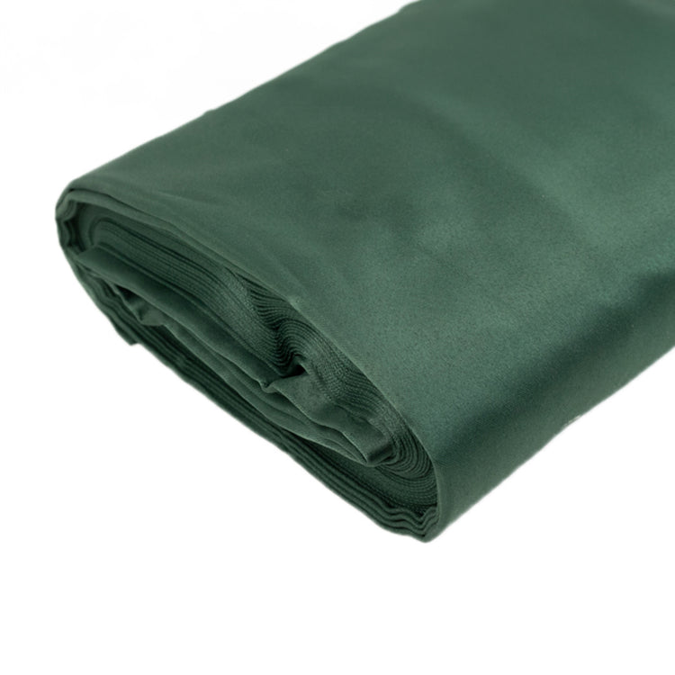 Hunter Emerald Green Lamour Satin Fabric Bolt, Heavy Matte Satin Fabric By The Yard