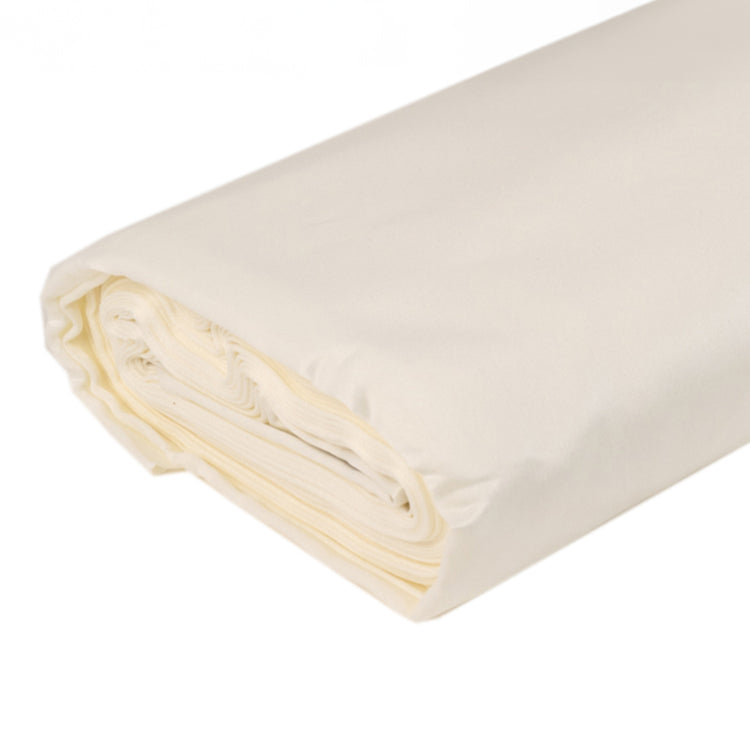 Ivory Lamour Satin Fabric Bolt, Heavy Matte Satin Fabric By The Yard