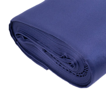 <h3 style="margin-left:0px;"><span style="background-color:transparent;color:#000000;">Elegant Navy Blue Lamour Satin Fabric Bolt</span>