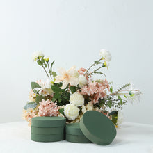 6 Pack Green Large Round Floral Foam Blocks for Fresh Flowers, Wet Styrofoam Bricks Artificial 6inch