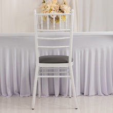 5 Pack Charcoal Gray Spandex Chiavari Chair Cushion Covers