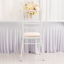 5 Pack Blush Spandex Chiavari Chair Cushion Covers, Stretch Fitted Dining Chair Seat Pad