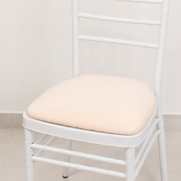 <h3 style="margin-left:0px;"><span style="background-color:transparent;color:#000000;">Stylish Blush Spandex Chiavari Chair Cushion Covers</span>