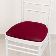 5 Pack Burgundy Spandex Chiavari Chair Cushion Covers, Stretch Fitted Dining Chair Seat Pad