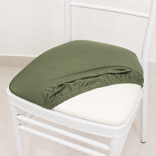 5 Pack Dusty Sage Green Spandex Chiavari Chair Cushion Covers