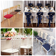 5 Pack Silver Spandex Chiavari Chair Cushion Covers, Stretch Fitted Dining Chair Seat Pad