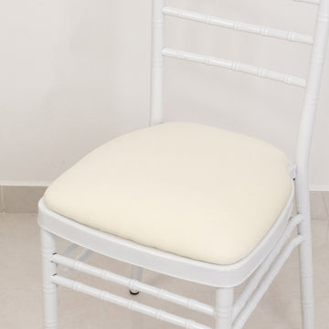 <h3 style="margin-left:0px;"><span style="background-color:transparent;color:#000000;">Stylish Ivory Spandex Chiavari Chair Cushion Covers</span>