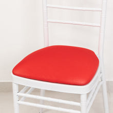 5 Pack Red Spandex Chiavari Chair Cushion Covers, Stretch Fitted Dining Chair Seat Pad