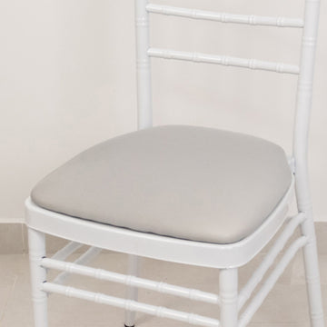 <h3 style="margin-left:0px;"><span style="background-color:transparent;color:#000000;">Stylish Silver Spandex Chiavari Chair Cushion Covers</span>