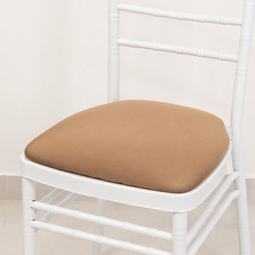 <h3 style="margin-left:0px;"><span style="background-color:transparent;color:#000000;">Stylish Taupe Spandex Chiavari Chair Cushion Covers</span>